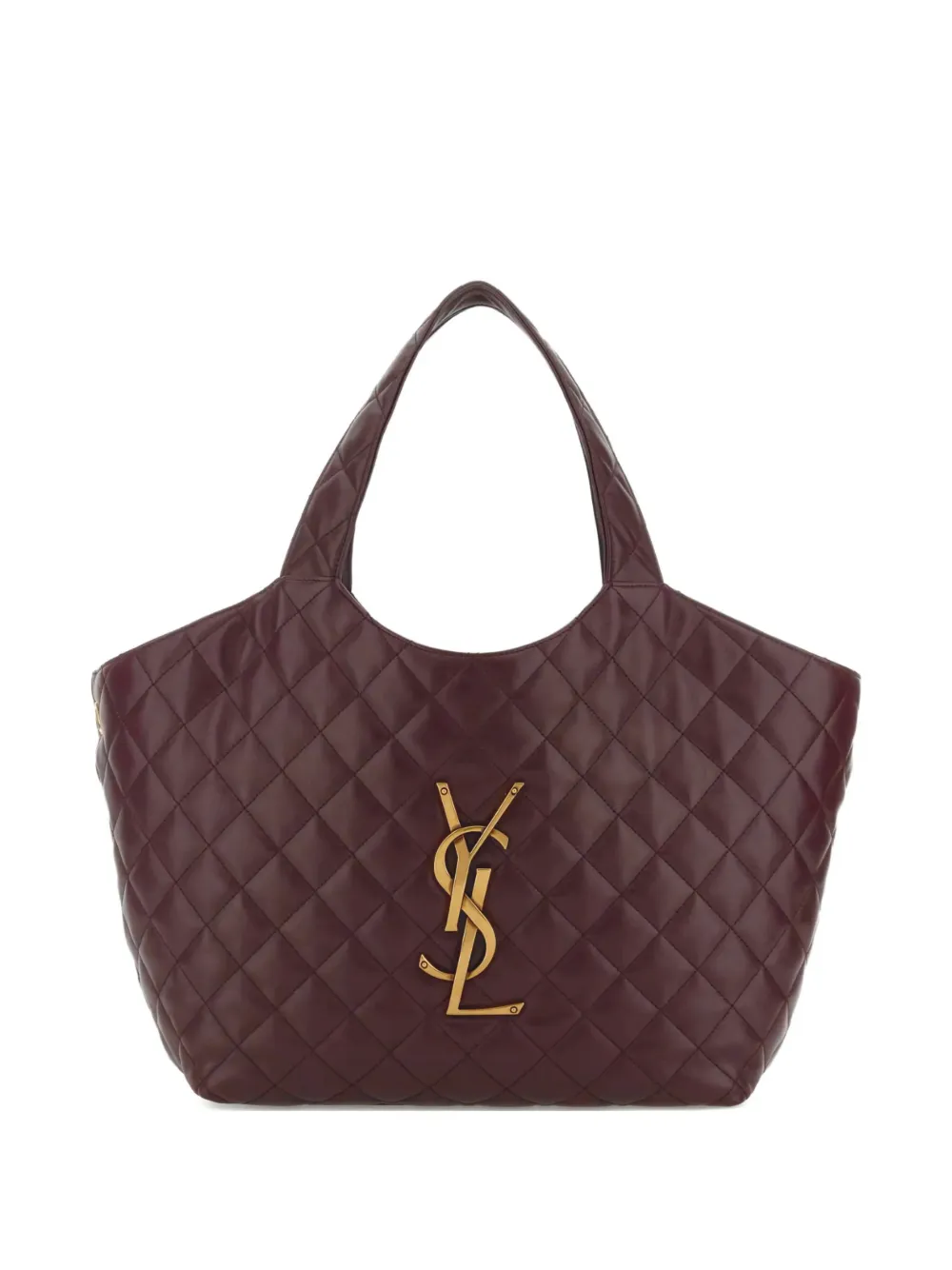 Saint Laurent quilted leather tote bag with logo
